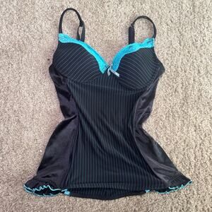 Size 34C Nature Intimates Pinstripe Lingerie Bustier Top